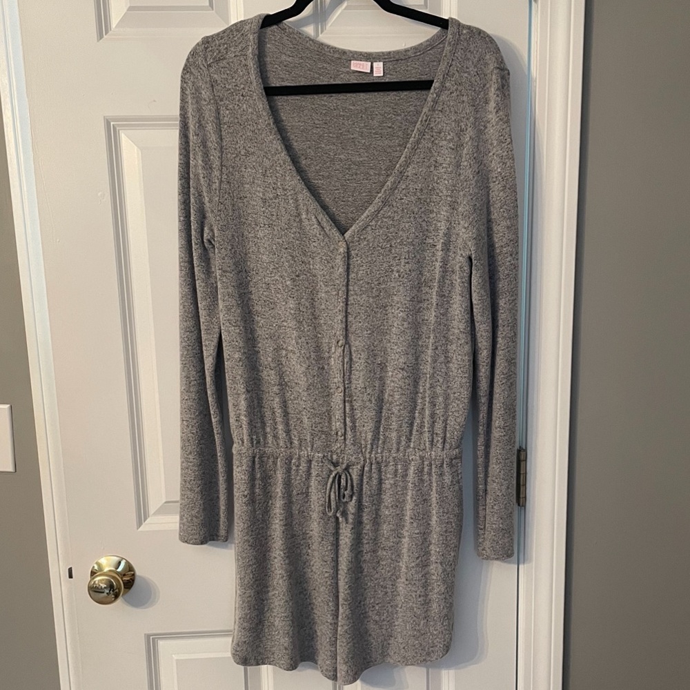 Gray Button Down Romper - image 4